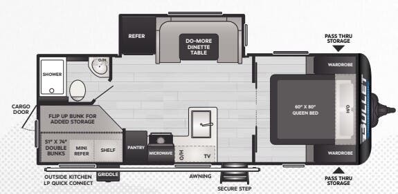 View 2025 Keystone Bullet Crossfire 2290BH complete specs and manufacturer brochures