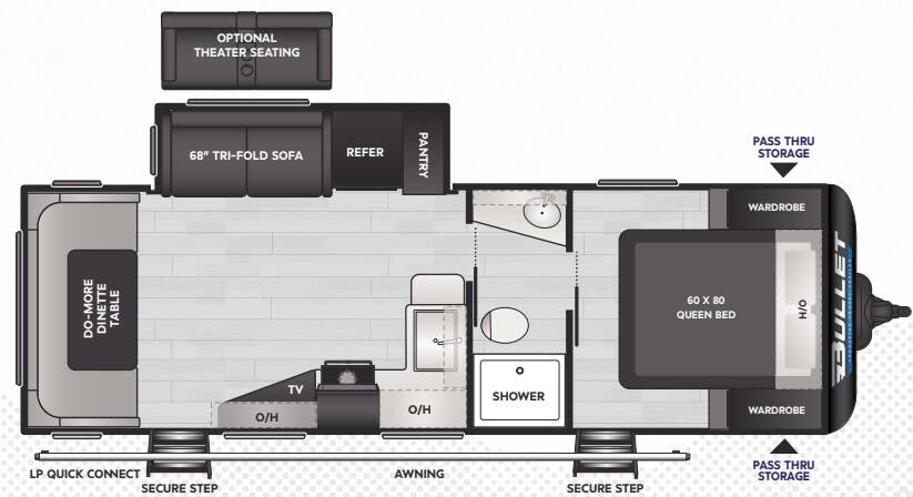 View 2025 Keystone Bullet Crossfire 2530RDWE complete specs and manufacturer brochures