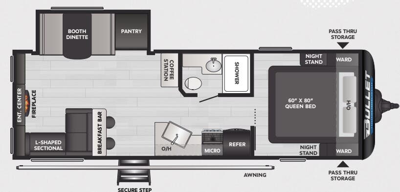 View 2025 Keystone Bullet Crossfire 266RLSWE complete specs and manufacturer brochures
