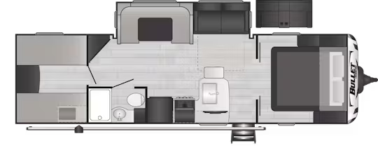 View 2025 Keystone Bullet Crossfire 2870QB complete specs and manufacturer brochures