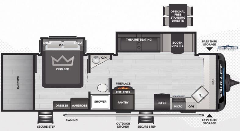 View 2025 Keystone Bullet Premium 271KBS complete specs and manufacturer brochures