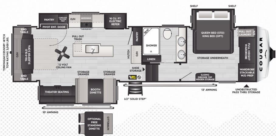 View 2025 Keystone Cougar 316RLS complete specs and manufacturer brochures