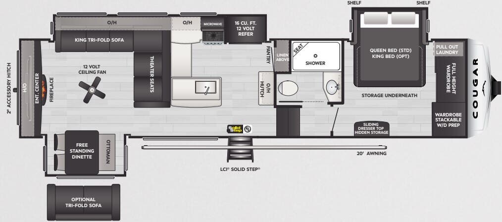 View 2025 Keystone Cougar 320RDS complete specs and manufacturer brochures