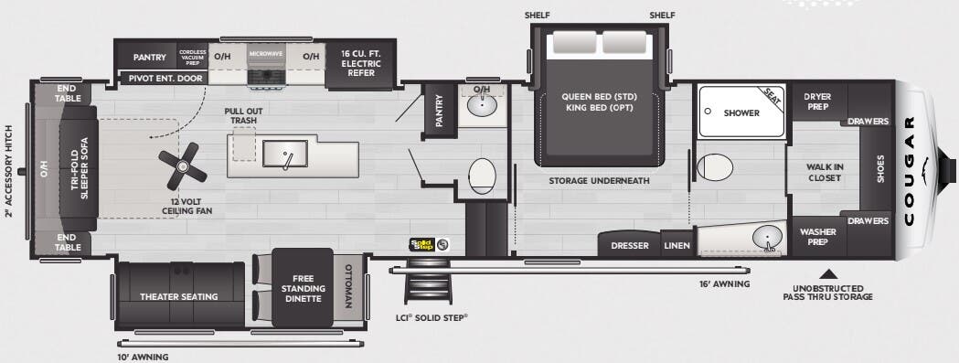 View 2025 Keystone Cougar 355FBS complete specs and manufacturer brochures