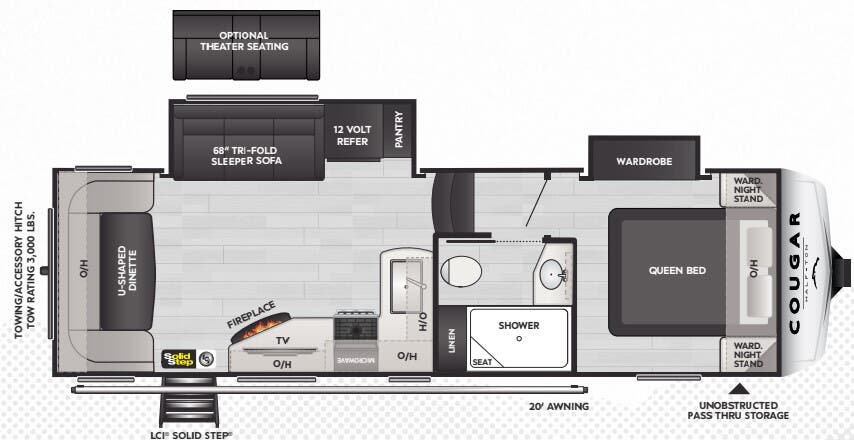 View 2025 Keystone Cougar Half-Ton 24RDS complete specs and manufacturer brochures