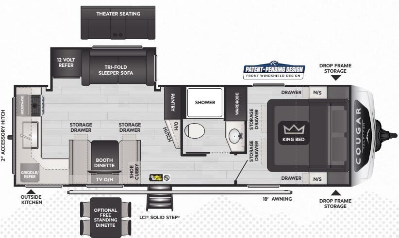 View 2025 Keystone Cougar Half-Ton 25MLEWE complete specs and manufacturer brochures