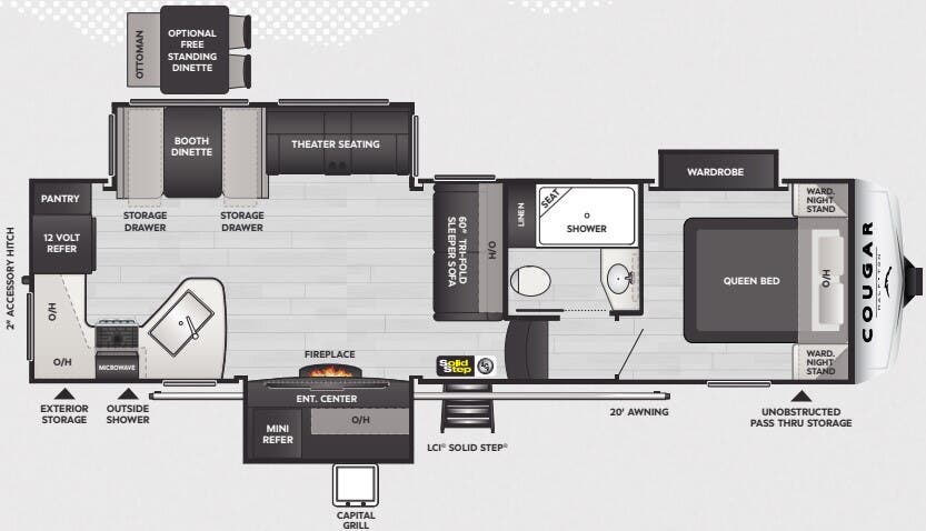 View 2025 Keystone Cougar Half-Ton 29RKS complete specs and manufacturer brochures