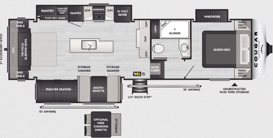View 2025 Keystone Cougar Half-Ton 29RLI complete specs and manufacturer brochures