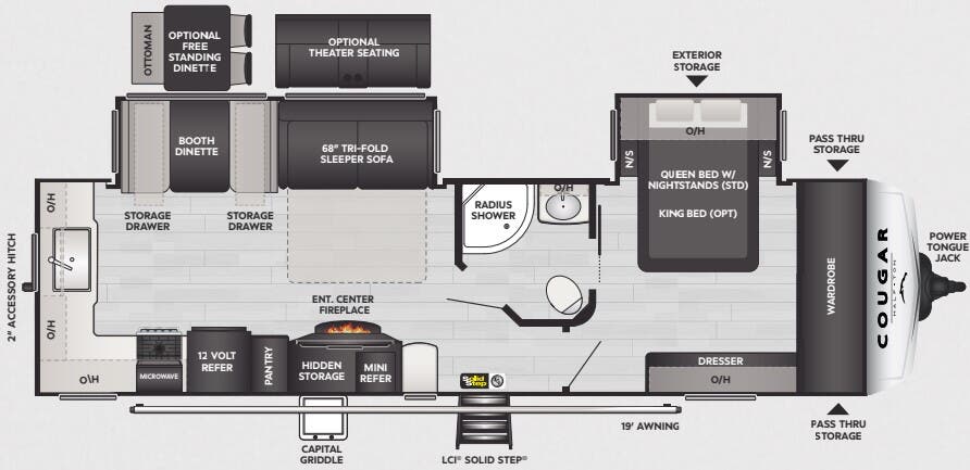 View 2025 Keystone Cougar Half-Ton 30RKD complete specs and manufacturer brochures