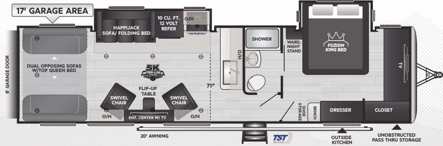 View 2025 Keystone Fuzion Impact 32V complete specs and manufacturer brochures