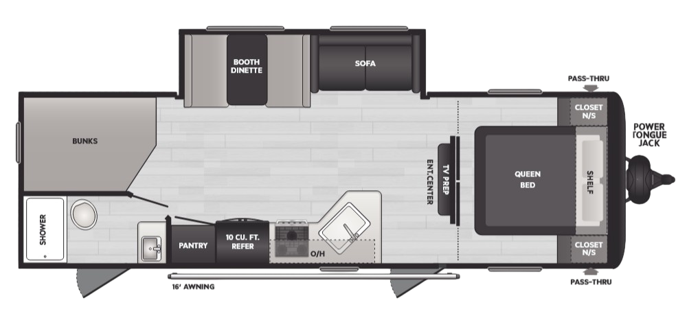 View 2025 Keystone Hideout Sport 261BH complete specs and manufacturer brochures