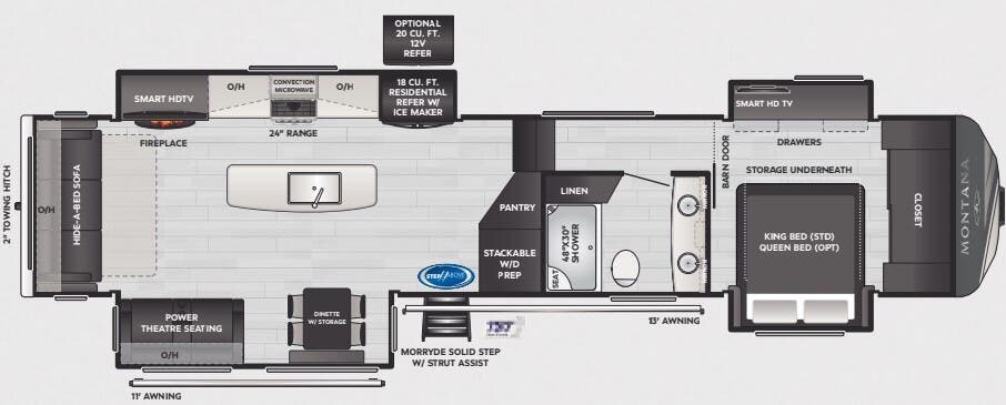 View 2025 Keystone Montana 3781RL complete specs and manufacturer brochures