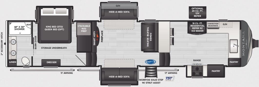 View 2025 Keystone Montana 3795FK complete specs and manufacturer brochures
