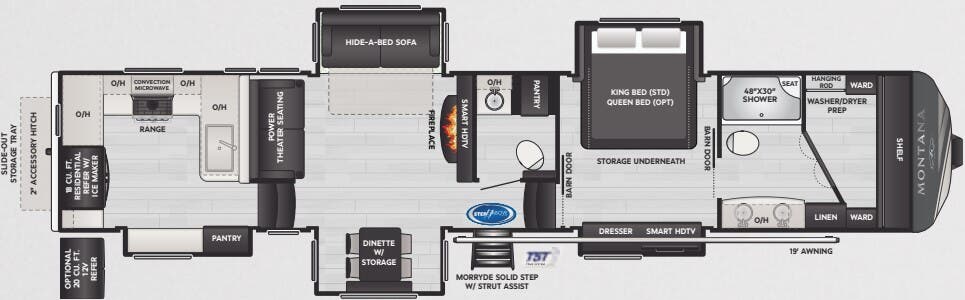 View 2025 Keystone Montana 3901RK complete specs and manufacturer brochures