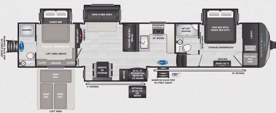 View 2025 Keystone Montana 3915TB complete specs and manufacturer brochures
