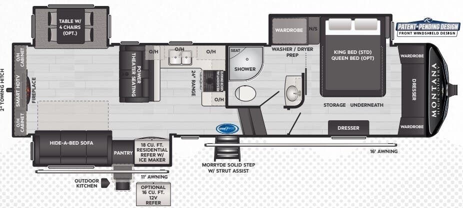 View 2025 Keystone Montana High Country 311RD complete specs and manufacturer brochures