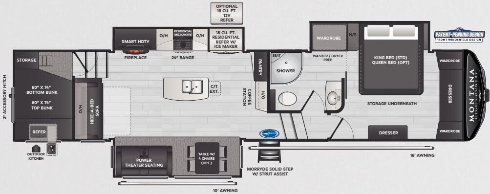 View 2025 Keystone Montana High Country 351BH complete specs and manufacturer brochures
