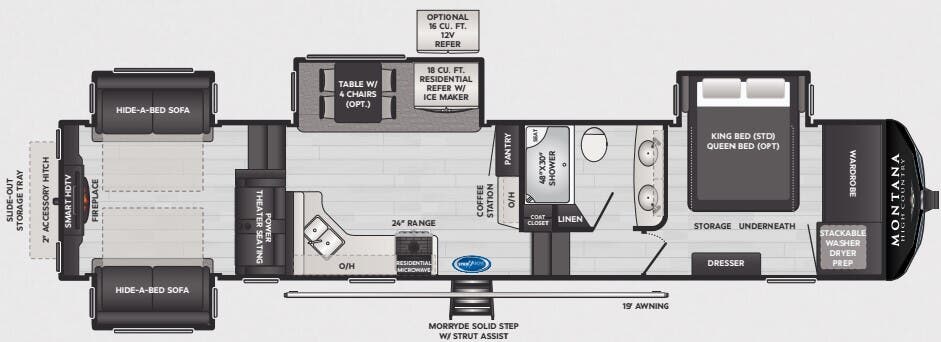 View 2025 Keystone Montana High Country 373RD complete specs and manufacturer brochures