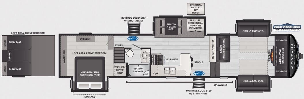 View 2025 Keystone Montana High Country 377FL complete specs and manufacturer brochures