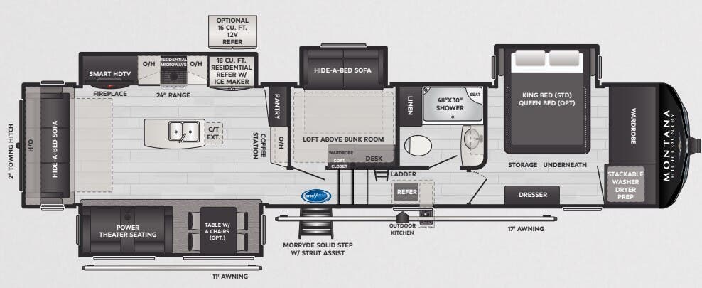 View 2025 Keystone Montana High Country 385BR complete specs and manufacturer brochures