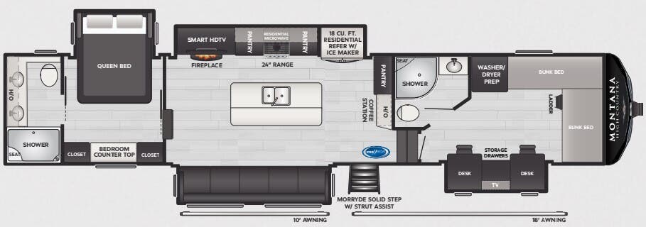 View 2025 Keystone Montana High Country 397FB complete specs and manufacturer brochures