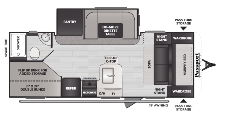 View 2025 Keystone Passport Classic 214BH complete specs and manufacturer brochures