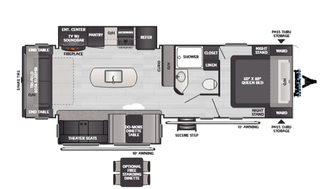 View 2025 Keystone Passport SL Series 2870RLWE complete specs and manufacturer brochures