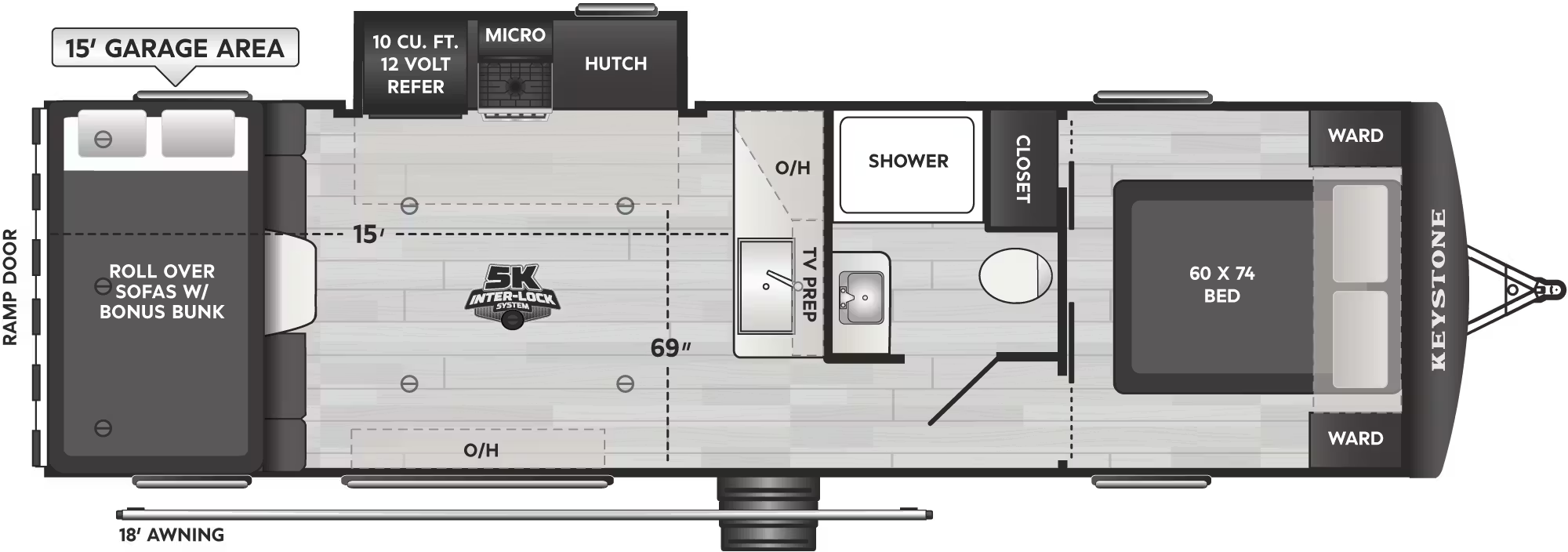 View 2025 Keystone Raptor Carbon 30WFO complete specs and manufacturer brochures