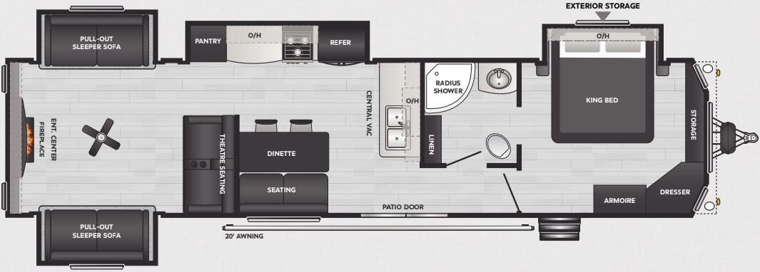 View 2025 Keystone Residence 401RDEN complete specs and manufacturer brochures