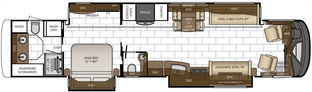 View 2025 Newmar London Aire 4595 (Spartan) complete specs and manufacturer brochures