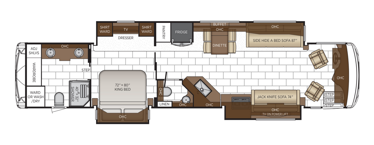 View 2025 Newmar Ventana 4328 (Freightliner) complete specs and manufacturer brochures