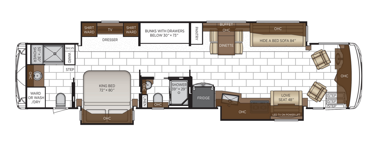 View 2025 Newmar Ventana 4340 complete specs and manufacturer brochures