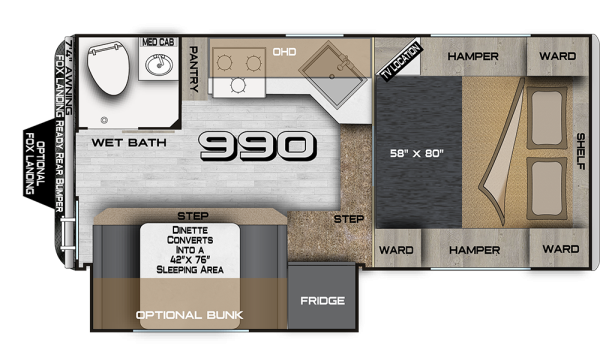 View 2025 Northwood Arctic Fox Camper 990 complete specs and manufacturer brochures