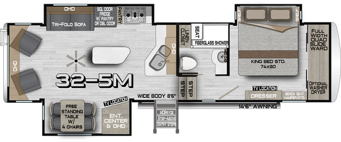 View 2025 Northwood Arctic Fox Grande Ronde 32-5M complete specs and manufacturer brochures