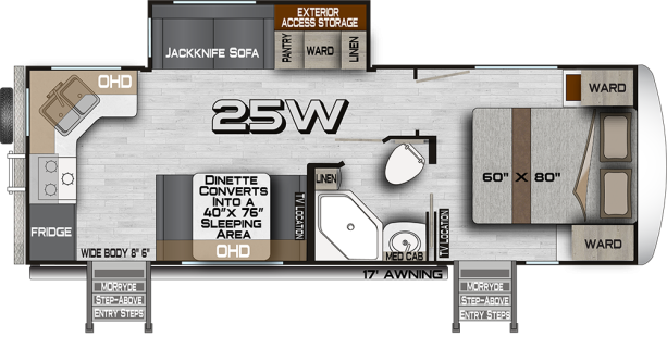 View 2025 Northwood Arctic Fox North Fork 25W complete specs and manufacturer brochures