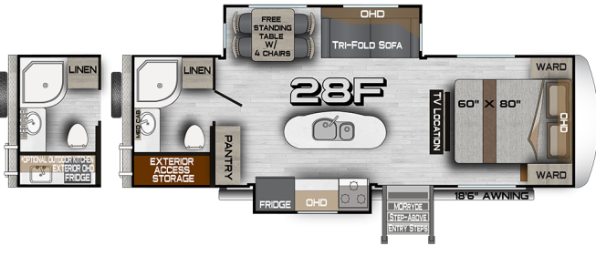 View 2025 Northwood Arctic Fox North Fork 28F complete specs and manufacturer brochures