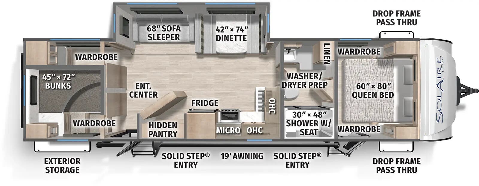 View 2025 Palomino Solaire 3150TBSS complete specs and manufacturer brochures