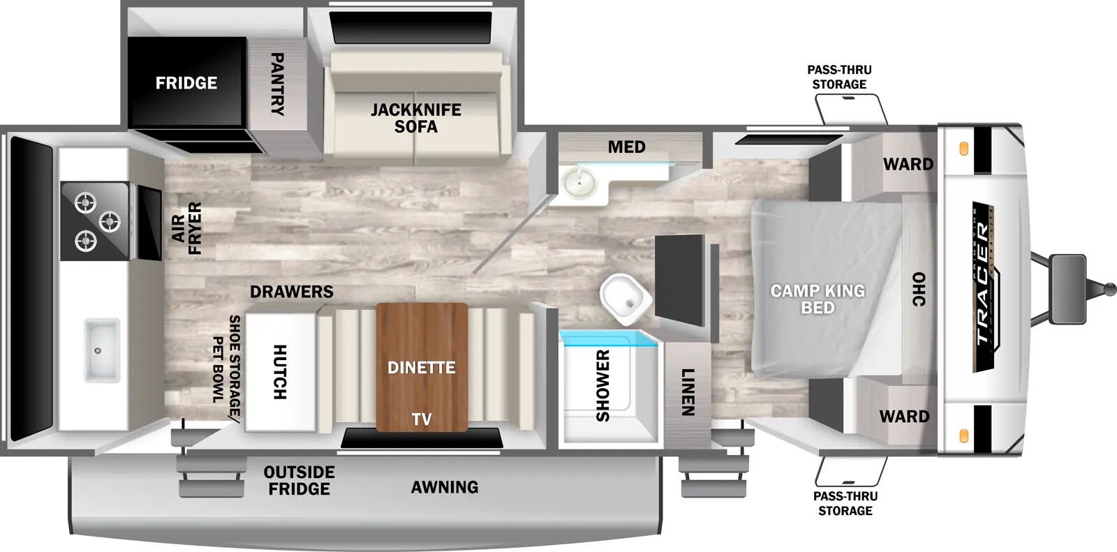 View 2025 Prime Time Tracer 235RK complete specs and manufacturer brochures