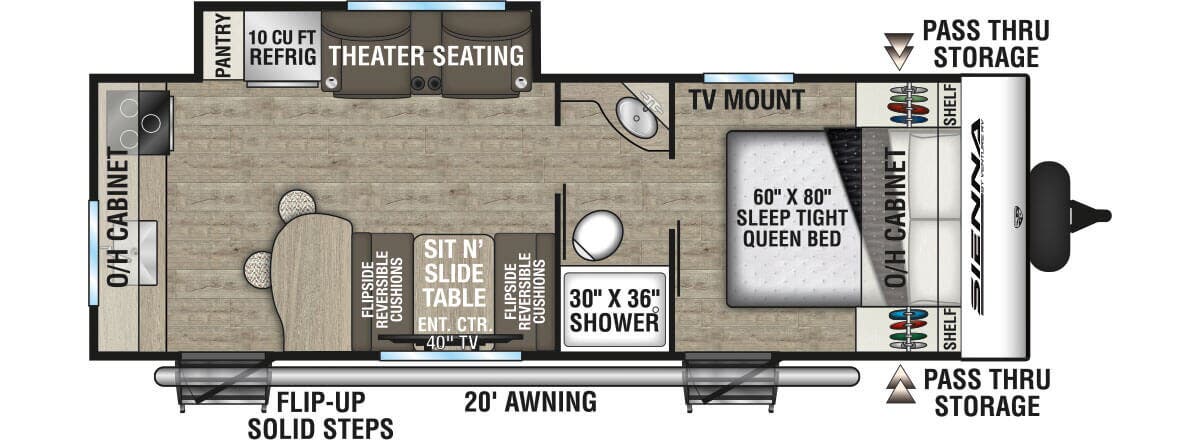 View 2025 Venture RV Sienna SA231VRK complete specs and manufacturer brochures