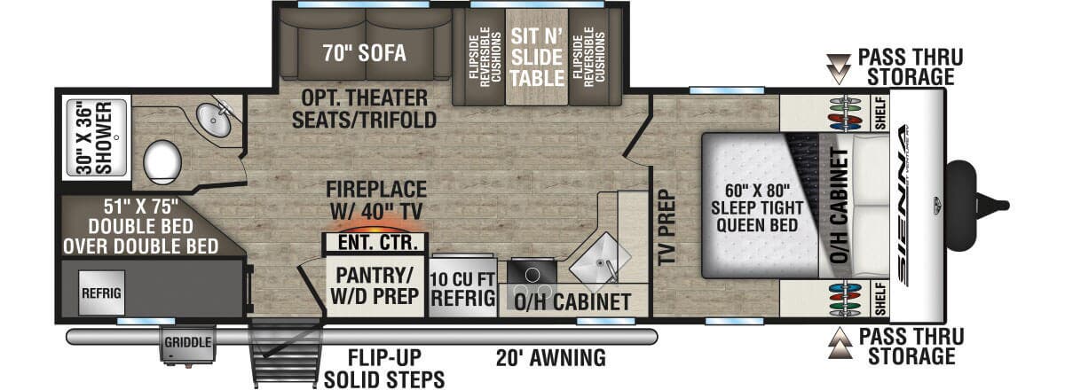 View 2025 Venture RV Sienna SA271VBH complete specs and manufacturer brochures