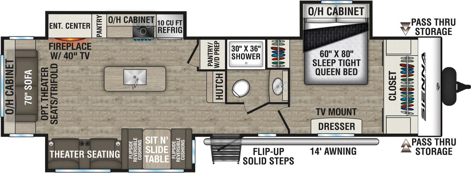 View 2025 Venture RV Sienna SA293VIK complete specs and manufacturer brochures