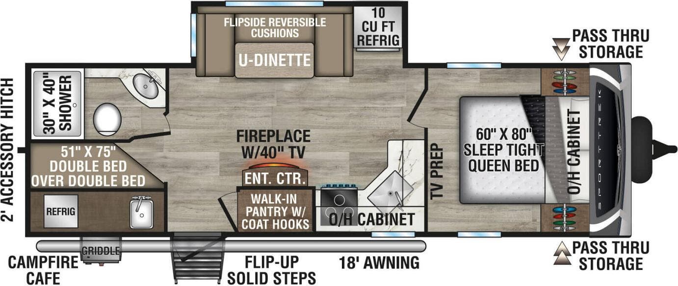 View 2025 Venture RV SportTrek ST261VBH complete specs and manufacturer brochures