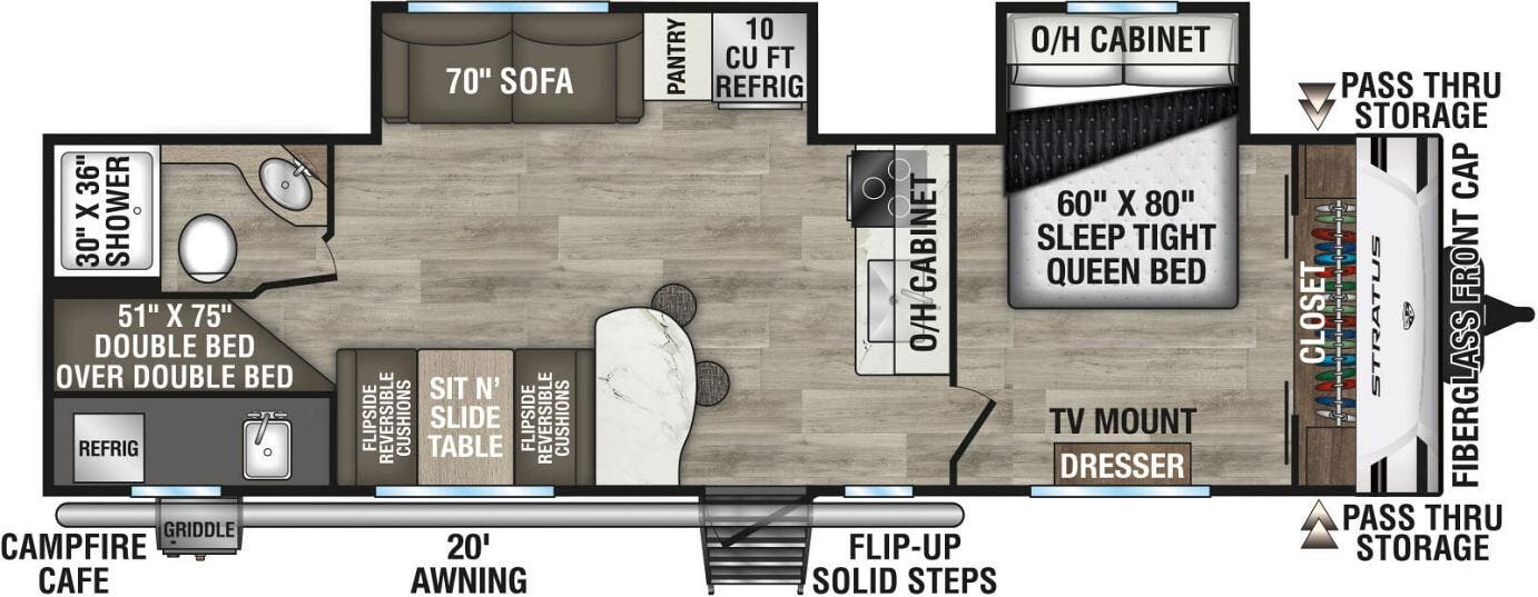 View 2025 Venture RV Stratus SR302VBH complete specs and manufacturer brochures