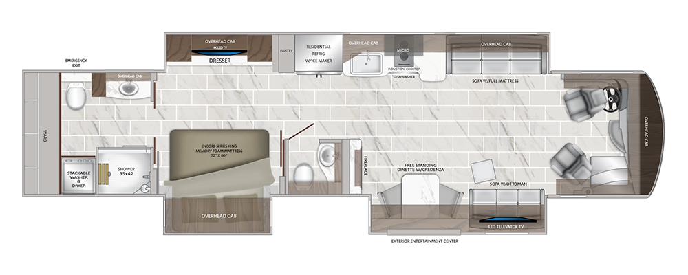 View 2026 American Coach American Dream 42Q complete specs and manufacturer brochures