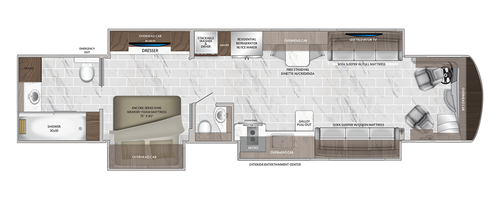 View 2026 American Coach American Dream 45A complete specs and manufacturer brochures