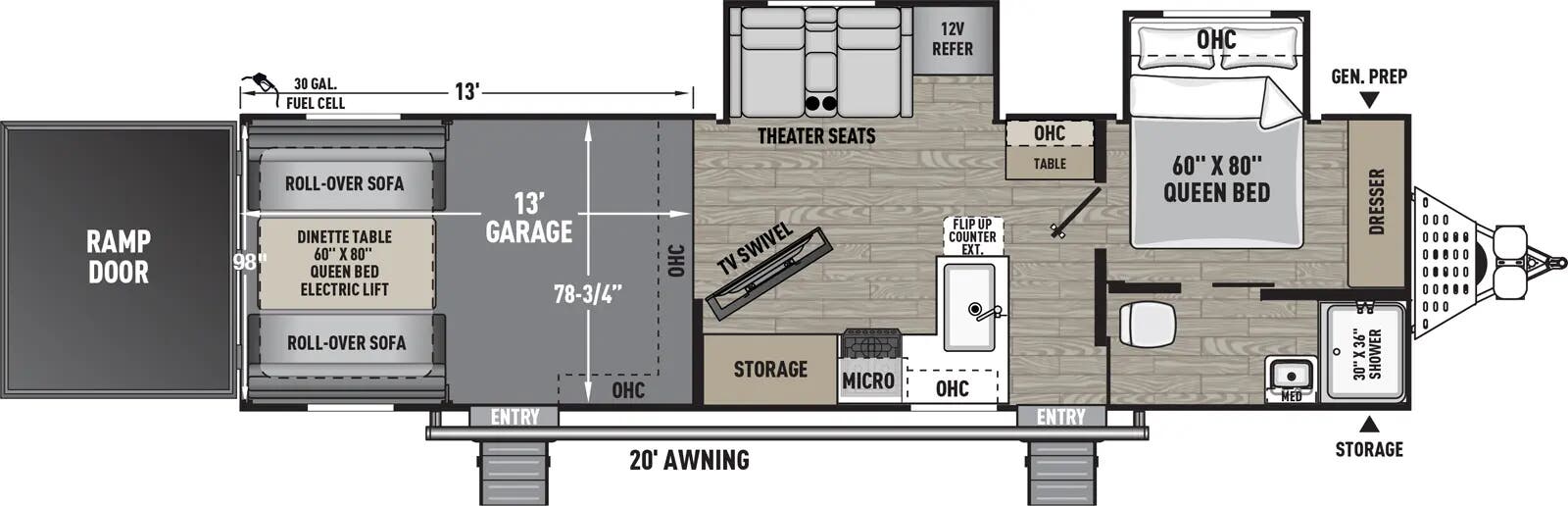 Coachmen Adrenaline 30GS floorplan