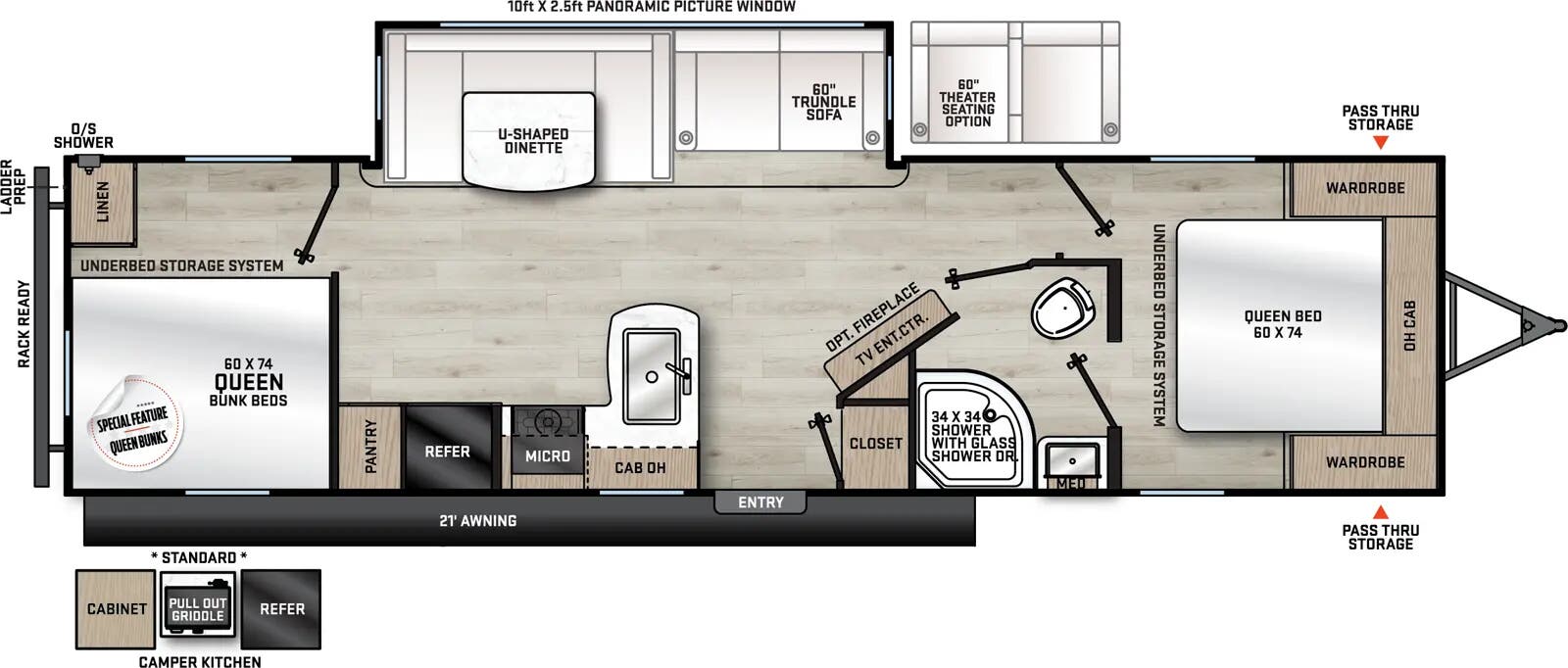 View 2026 Coachmen Catalina Legacy Edition 293TQBSCK complete specs and manufacturer brochures