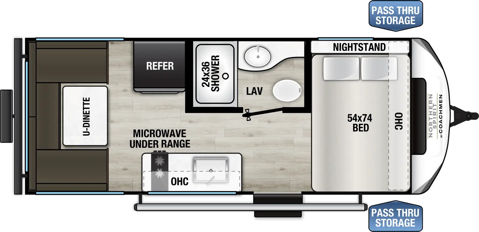 View 2026 Coachmen Northern Spirit Bijou 16RDB complete specs and manufacturer brochures