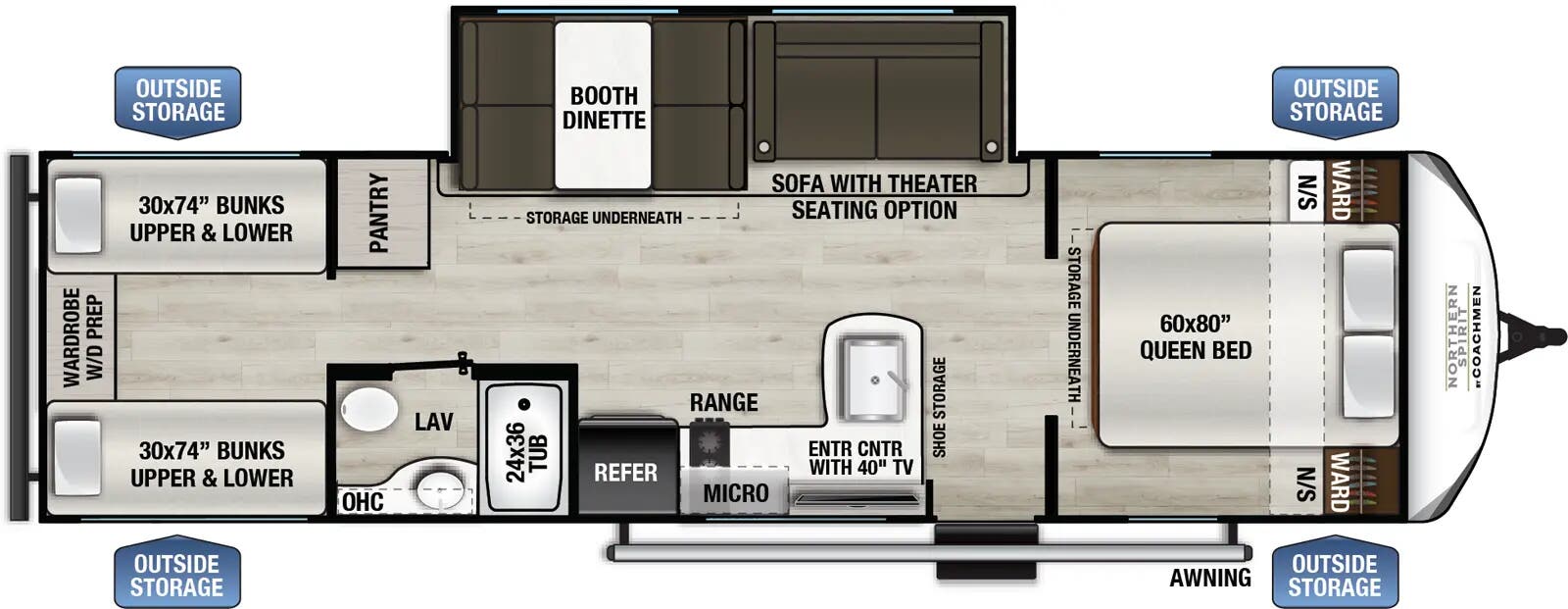 View 2026 Coachmen Northern Spirit SE 29BH complete specs and manufacturer brochures