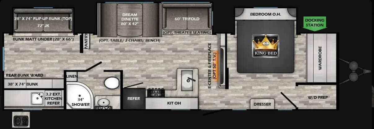 View 2026 CrossRoads Cruiser Aire 34BHS complete specs and manufacturer brochures